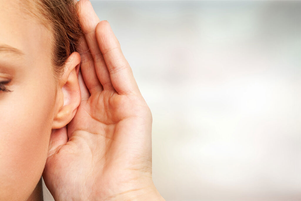 woman listening