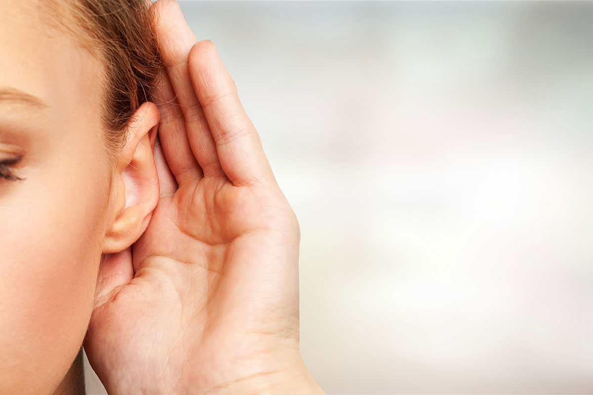 woman listening